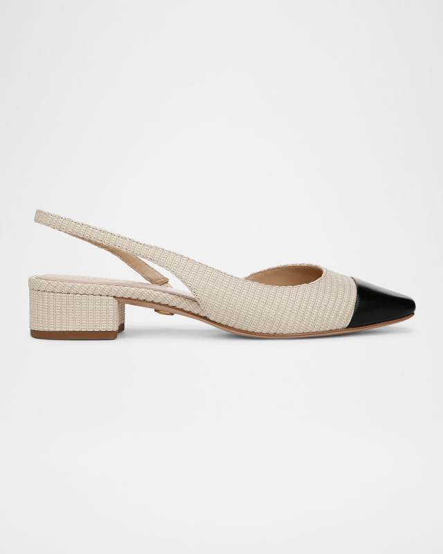 Cecile Bicolor Slingback Ballerina Pumps